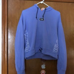 Lilac colored Crop top Hoodie